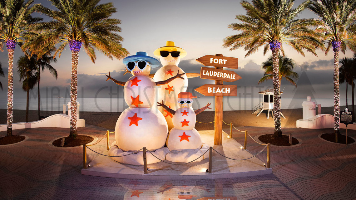 25′ Beach Sandman Family Miami Christmas Lights